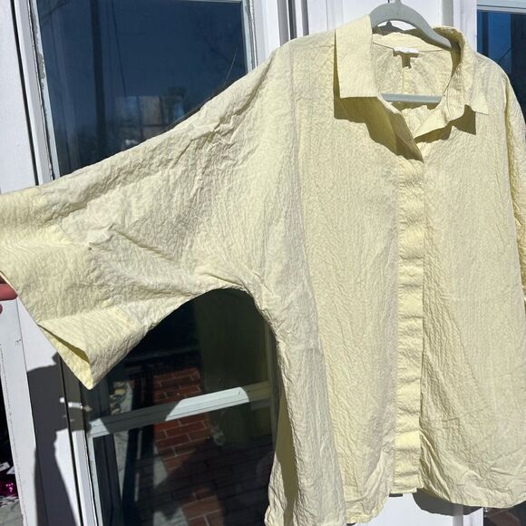 COS Cotton Crinkle Button Down Blouse - Picture 4 of 10